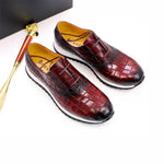 Load image into Gallery viewer, Lace-up Men Leather Shoes Casual and Comfortable Leather Handmade Shoes
