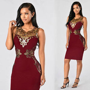 Women Floral Casual Sleeveless Lace Dress Ladies Evening Party Short Mini Dress