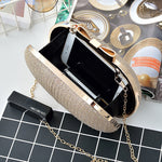 Load image into Gallery viewer, Golden Evening Clutch Bag Women Bags Wedding Shiny Handbags Bridal Metal Bow Clutches Bag Chain Shoulder Bag

