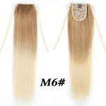 Load image into Gallery viewer, HGM 20&#39;&#39; Synthetic Ponytail Hair pieces Heat Resistant Fiber Straight Ribbon Clip In Hair Extension 21 colors
