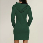 Load image into Gallery viewer, Hooded Elegant Sweatshirt Poleron Mujer Cord Tunic Hoodies Dress Women Casual Wear
